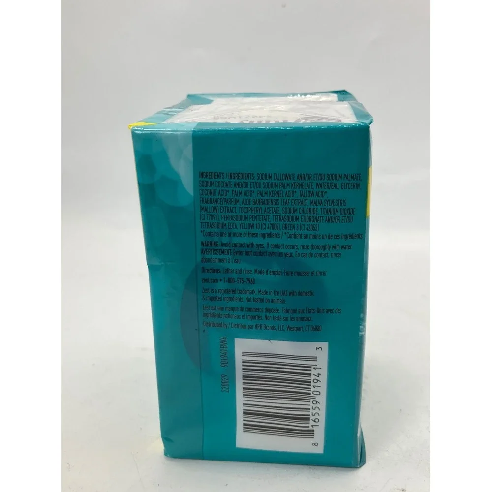 Zest Refreshing Aqua Deodorant Bar Soap with Vitamin E Bonus Size 2‎ Bars